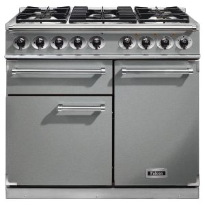 Falcon F1000DXDFSS/C 1000 Deluxe Dual Fuel Range Cooker in Stainless Steel and Chrome