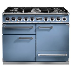 Falcon F1092DXDFCA/CM 1092 Deluxe Dual Fuel Range Cooker In China Blue with Chrome