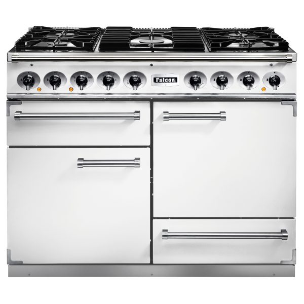 Falcon F1092DXDFWH/CM 1092 Deluxe Dual Fuel Range Cooker In Ice White