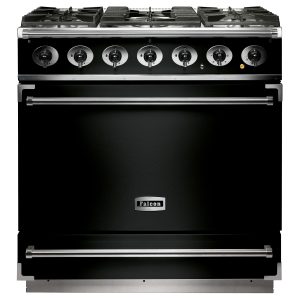 Falcon F900SDFBL/C 90cm Single Cavity Dual Fuel Range Cooker in Black and Chrome