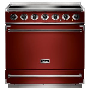 Falcon F900SEIRD/N 90cm Single Cavity Induction Range Cooker in Cherry Red and Nickel