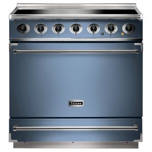 Falcon F900SEICA/C 90cm Single Cavity Induction Range Cooker in China Blue and Nickel