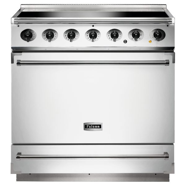 Falcon F900SEIWH/N 90cm Single Cavity Induction Range Cooker in White and Nickel