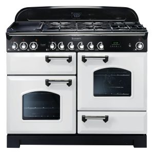 Rangemaster CDL110DFFWH/C Classic Deluxe 110 Dual Fuel Range Cooker – White
