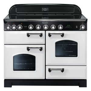 Rangemaster CDL110EIWH/C Classic Deluxe 110 Induction Range Cooker – White & Chrome