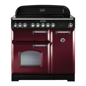 Rangemaster CDL90EICY/C Classic Deluxe 90 Induction Range Cooker – Cranberry & Chrome