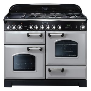 Rangemaster CDL110DFFRP Classic Deluxe 110 Dual Fuel Range Cooker – Royal Pearl & Chrome