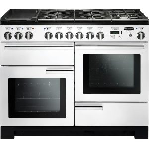 Rangemaster PDL110DFFWH/C Professional Deluxe 110 Dual Fuel Range Cooker – White