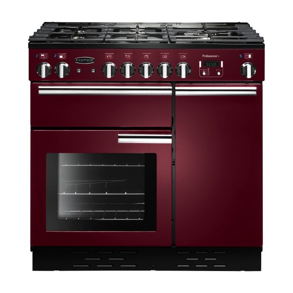 Rangemaster PROP90NGFCY/C Professional Plus 90 All Gas Range Cooker In Cranberry