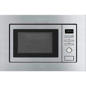 Smeg FMI020X New Microwave Oven with Electric Grill, Finger Friendly Stainless Steel
