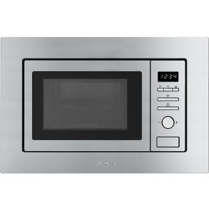Smeg FMI017X New Classic Aesthetic Microwave Oven with Electric Grill