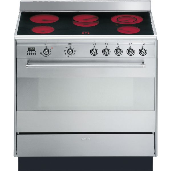 Smeg SUK91CMX9 90cm Concert Cooker with Multifunction Oven and Ceramic hob, Stainless steel