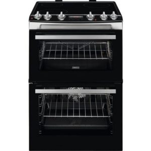 Zanussi ZCV66078XA 60cm Electric Double Oven with Ceramic Hob – Stainless Steel – A/A Rated