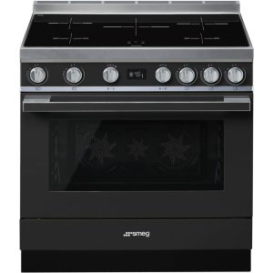 Smeg CPF9IPAN 90cm Portofino Anthracite Cooker with Pyrolytic Multifunction Oven and Induction hob