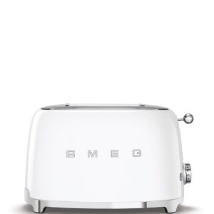 Smeg TSF01WHUK 50s Retro Style 2 Slice Toaster in White - Stock Clearance