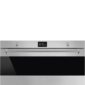 Smeg SFR9390X 90cm Reduced Height "Classic" Multifunction Oven, Finger Friendly Stainless Steel & Eclipse Glass