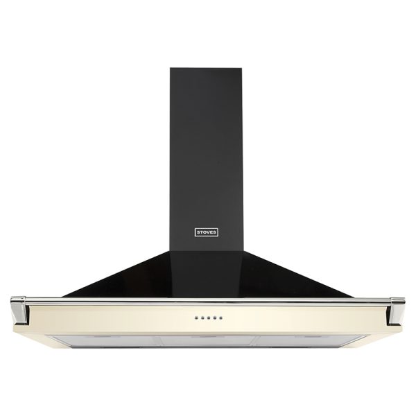 Stoves Richmond Chimney and Rail 1000 444410247 100cm Classic Cream Chimney and Rail Extractor Hood