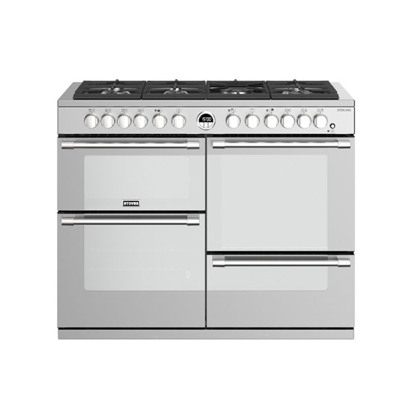Stoves Sterling S1100DF 444444502 110cm Stainless Steel Dual Fuel Range Cooker