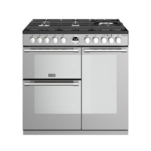 Stoves Sterling Deluxe S900DF GTG 444444934 90cm Stainless Steel Gas-Through-Glass Hob Dual Fuel Range Cooker