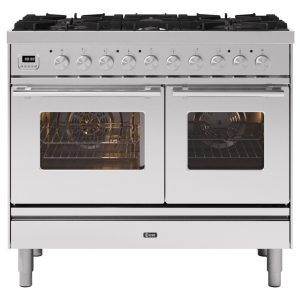 Ilve PD106WE3SS 100cm Roma Dual Fuel Range Cooker In Stainless Steel