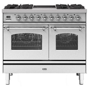 Ilve PD10INE3SS 100cm Milano Mixed Fuel Range Cooker In Stainless Steel
