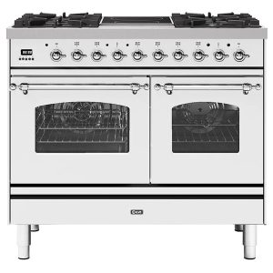 Ilve PD10INE3WH 100cm Milano Mixed Fuel Range Cooker In White