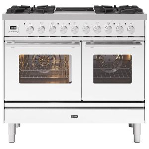 Ilve PD10IWE3WH 100cm Roma Mixed Fuel Range Cooker In White