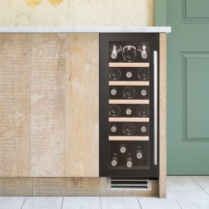 Caple WI3126 Sense Undercounter Wine Cooler - Black Glass Door