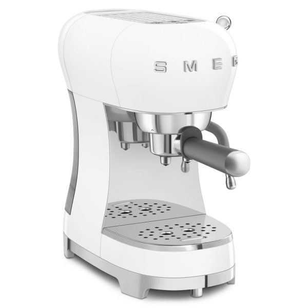 Smeg ECF02WHUK 50s Style White Espresso Machine With Pump