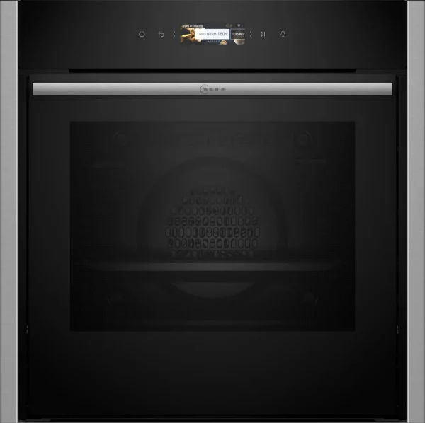 Neff B54CR31N0B 60cm Built-in Black and Stainless Steel Single Oven
