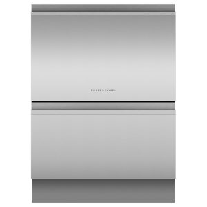 Fisher & Paykell DD60D4HNX9 60cm Stainless Steel Built-Under Double DishDrawer Dishwasher