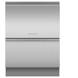 Fisher & Paykell DD60D4HNX9 60cm Stainless Steel Built-under Double DishDrawer Dishwasher